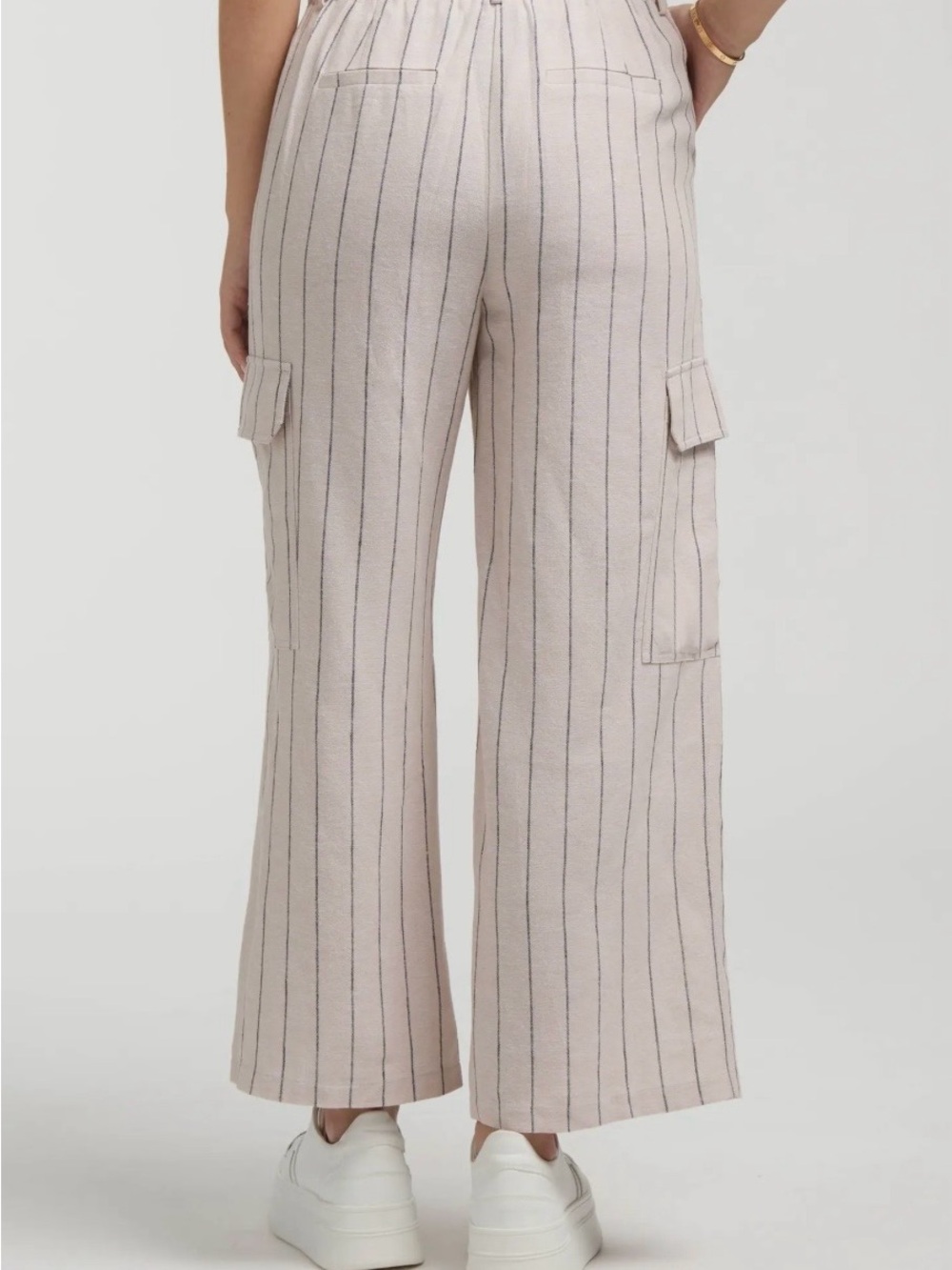 Linen Blend Wide Leg 4 Pocket Pants NWT - Picture 5 of 7